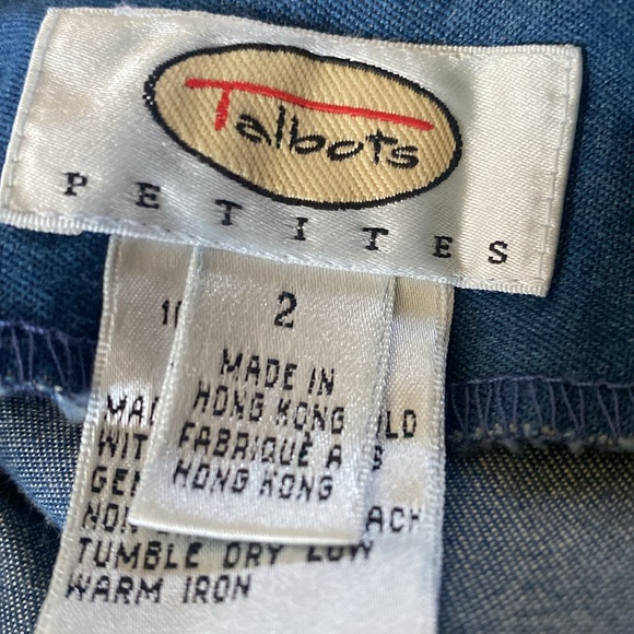 Vintage Talbots Dark Chambray Wrap Maxi Skirt - Picture 5 of 7